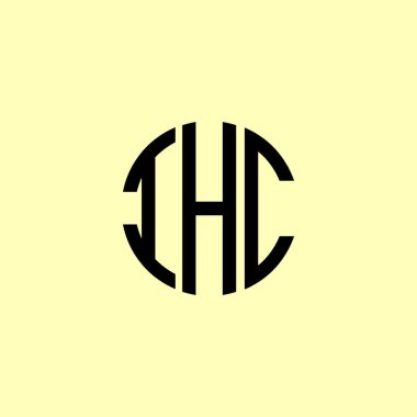 IHC yuvarlak logo tasarımı. Bu logo üç soyut harf tarafından tasarlanmıştır..
