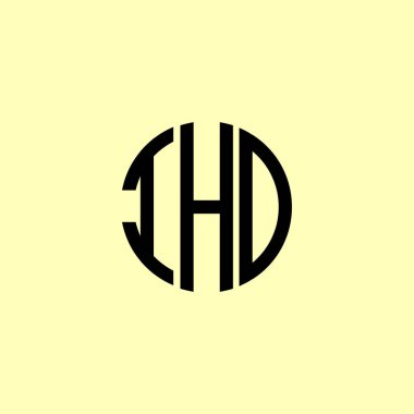 IHD yuvarlak logo tasarımı. Bu logo üç soyut harf tarafından tasarlanmıştır..