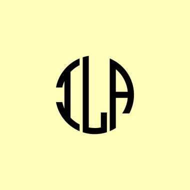 ILA yuvarlak logo tasarımı. Bu logo üç soyut harf tarafından tasarlanmıştır..