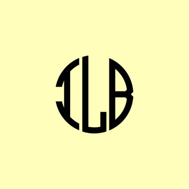 ILB Rounded logo design. This logo is designed by three abstract letters. clipart