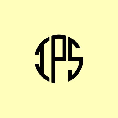IPS yuvarlak logo tasarımı. Bu logo üç soyut harf tarafından tasarlanmıştır..