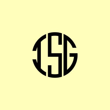 ISG Rounded logo design. This logo is designed by three abstract letters. clipart