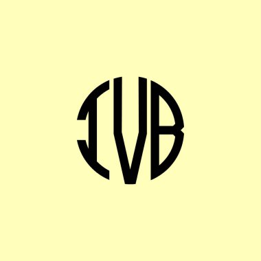 IVB Rounded logo design. This logo is designed by three abstract letters. clipart