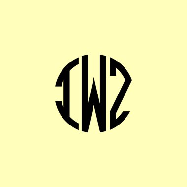 IWZ yuvarlak logo tasarımı. Bu logo üç soyut harf tarafından tasarlanmıştır..
