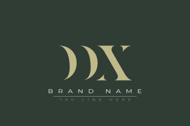 DDX abstract letter logo design. This logo is designed by three abstract letters. clipart