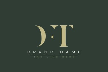 DFT soyut harf logosu tasarımı. Bu logo üç soyut harf tarafından tasarlanmıştır..