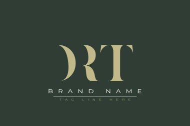 DRT soyut harf logosu tasarımı. Bu logo üç soyut harf tarafından tasarlanmıştır..