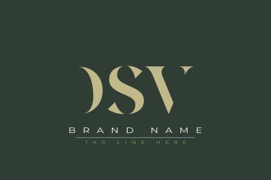 DSV soyut harf logosu tasarımı. Bu logo üç soyut harf tarafından tasarlanmıştır..