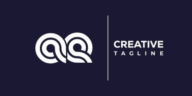 AE soyut minimalist harfler logo monogramı. Bu minimalist bir logo, bu logo iki küçük harf ile tasarlanmış.