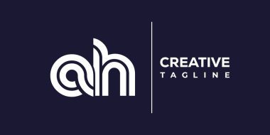 Soyut minimalist harfler logo monogramı. Bu minimalist bir logo, bu logo iki küçük harf ile tasarlanmış.