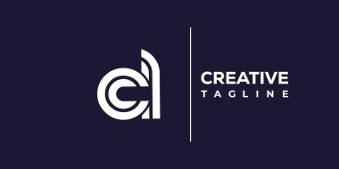 CL soyut minimalist harfler logo monogramı. Bu minimalist bir logo, bu logo iki küçük harf ile tasarlanmış.