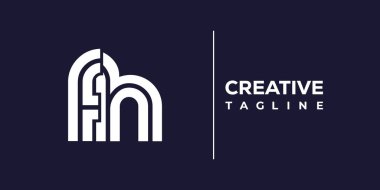 FH soyut minimalist harfler logo monogramı. Bu minimalist bir logo, bu logo iki küçük harf ile tasarlanmış.