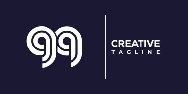 GQ soyut minimalist harfler logo monogramı. Bu minimalist bir logo, bu logo iki küçük harf ile tasarlanmış.