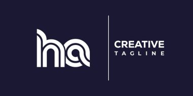 Soyut minimalist harfler logo monogramı. Bu minimalist bir logo, bu logo iki küçük harf ile tasarlanmış.