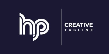 HP soyut minimalist harfler logo monogramı. Bu minimalist bir logo, bu logo iki küçük harf ile tasarlanmış.