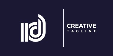 Soyut minimalist harfler logo monogramı. Bu minimalist bir logo, bu logo iki küçük harf ile tasarlanmış.