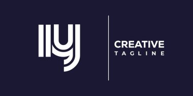 Soyut minimalist harfler logo monogramı. Bu minimalist bir logo, bu logo iki küçük harf ile tasarlanmış.