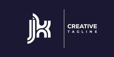 Soyut soyut minimalist harfler logo monogramı. Bu minimalist bir logo, bu logo iki küçük harf ile tasarlanmış.