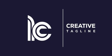 LC soyut minimalist harfler logo monogramı. Bu minimalist bir logo, bu logo iki küçük harf ile tasarlanmış.