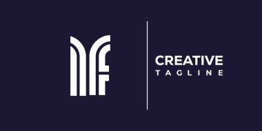 LF soyut minimalist harfler logo monogramı. Bu minimalist bir logo, bu logo iki küçük harf ile tasarlanmış.