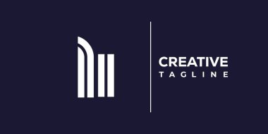 LI soyut minimalist harfler Logo Monogram. Bu minimalist bir logo, bu logo iki küçük harf ile tasarlanmış.