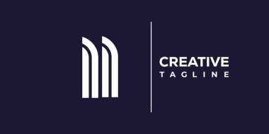 Soyut minimalist harfler logo monogramı. Bu minimalist bir logo, bu logo iki küçük harf ile tasarlanmış.