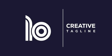 LO soyut minimalist harfler logo monogramı. Bu minimalist bir logo, bu logo iki küçük harf ile tasarlanmış.