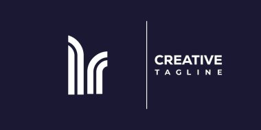 LR soyut minimalist harfler logo monogramı. Bu minimalist bir logo, bu logo iki küçük harf ile tasarlanmış.