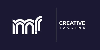 MR soyut minimalist harfler logo monogramı. Bu minimalist bir logo, bu logo iki küçük harf ile tasarlanmış.
