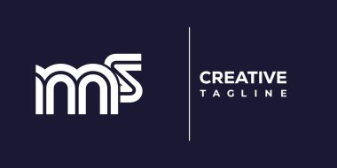 MS soyut minimalist harfler logo monogramı. Bu minimalist bir logo, bu logo iki küçük harf ile tasarlanmış.