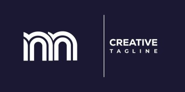 NN soyut minimalist harfler logo monogramı. Bu minimalist bir logo, bu logo iki küçük harf ile tasarlanmış.