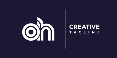 Soyut minimalist harfler logo monogramı. Bu minimalist bir logo, bu logo iki küçük harf ile tasarlanmış.