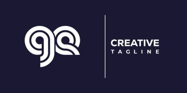 QE soyut minimalist harfler logo monogramı. Bu minimalist bir logo, bu logo iki küçük harf ile tasarlanmış.
