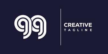 QG soyut minimalist harfler logo monogramı. Bu minimalist bir logo, bu logo iki küçük harf ile tasarlanmış.