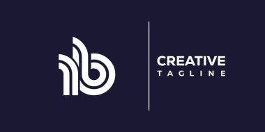 RB soyut minimalist harfler logo monogramı. Bu minimalist bir logo, bu logo iki küçük harf ile tasarlanmış.