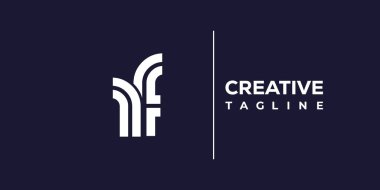 RF soyut minimalist harfler logo monogramı. Bu minimalist bir logo, bu logo iki küçük harf ile tasarlanmış.