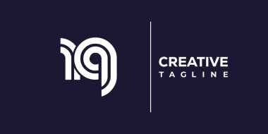 RQ soyut minimalist harfler logo monogramı. Bu minimalist bir logo, bu logo iki küçük harf ile tasarlanmış.