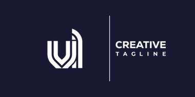 VL soyut minimalist harfler logo monogramı. Bu minimalist bir logo, bu logo iki küçük harf ile tasarlanmış.