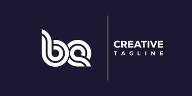 BE soyut minimalist harfler logo monogramı. Bu minimalist bir logo, bu logo iki küçük harf ile tasarlanmış.