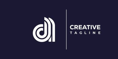 DL soyut minimalist harfler logo monogramı. Bu minimalist bir logo, bu logo iki küçük harf ile tasarlanmış.
