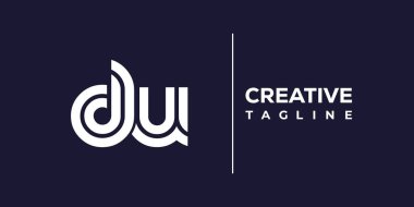 Soyut minimalist harfler logo monogramı. Bu minimalist bir logo, bu logo iki küçük harf ile tasarlanmış.