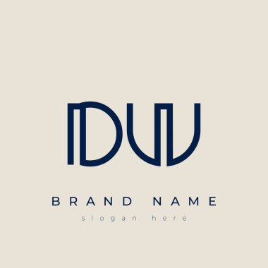 D ve W logo tasarımı. DW soyut Harfler Logosu Monogramı. Bu logo tasarımı bir markayı, şirketi veya bireyi temsil eden görsel bir sembol oluşturma sürecidir..