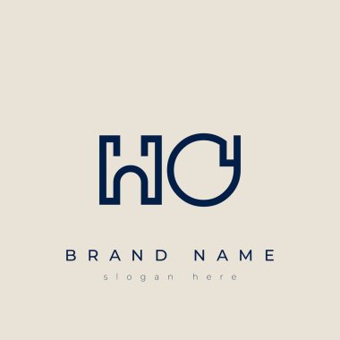 H ve O logo tasarımı. Soyut Harflerin Logosu Monogramı. Bu logo tasarımı bir markayı, şirketi veya bireyi temsil eden görsel bir sembol oluşturma sürecidir..