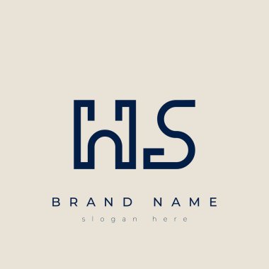 H ve S logo tasarımı. HS soyut Harfler Logosu Monogramı. Bu logo tasarımı bir markayı, şirketi veya bireyi temsil eden görsel bir sembol oluşturma sürecidir..