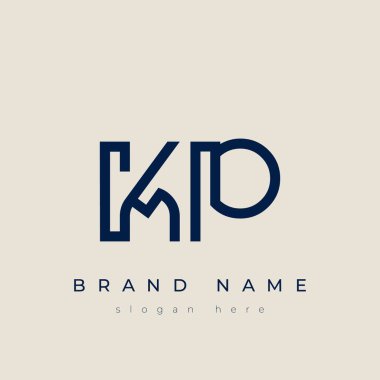 K and P logo design. KP abstract Letters Logo Monogram. This logo design is the process of creating a visual symbol that represents a brand, company, or individual. clipart