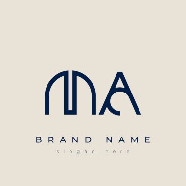 M ve A logosu tasarımı. MA soyut Harfler Logosu Monogramı. Bu logo tasarımı bir markayı, şirketi veya bireyi temsil eden görsel bir sembol oluşturma sürecidir..