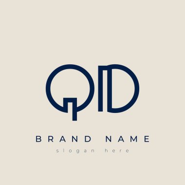 Q and D logo design. QD abstract Letters Logo Monogram. This logo design is the process of creating a visual symbol that represents a brand, company, or individual. clipart