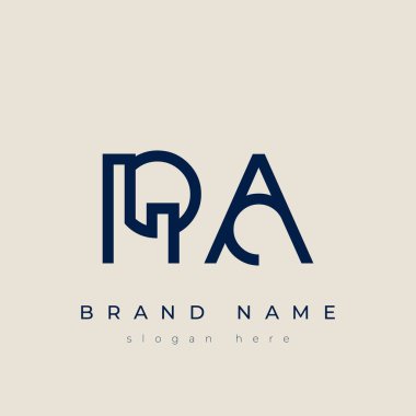 R and A logo design. RA abstract Letters Logo Monogram. This logo design is the process of creating a visual symbol that represents a brand, company, or individual. clipart