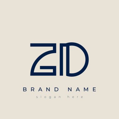 Z ve D logo tasarımı. ZD soyut Harfler Logosu Monogramı. Bu logo tasarımı bir markayı, şirketi veya bireyi temsil eden görsel bir sembol oluşturma sürecidir..