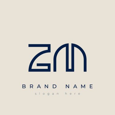 Z ve M logo tasarımı. ZM soyut Harfler Logosu Monogramı. Bu logo tasarımı bir markayı, şirketi veya bireyi temsil eden görsel bir sembol oluşturma sürecidir..